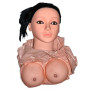 Надувная секс-кукла «Брюнетка» с реалистичной вставкой и вибрацией