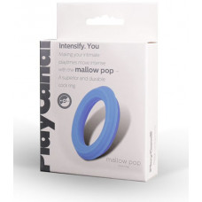 Гладкое эрекционное кольцо голубого цвета Mallow Pop