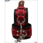 Чёрно-красные наручники на мягкой подкладке с фиксацией