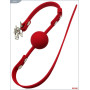 Красный силиконовый кляп с фиксацией (X-Market Ltd 69705)