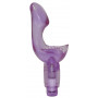 Фиолетовый вибромассажёр для клитора и половых губ