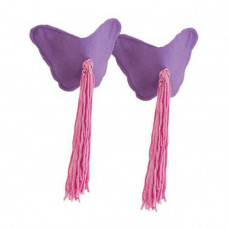 Фиолетовые пэстисы в форме бабочек с кистями Pasties Purple Butterfly