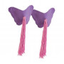 Фиолетовые пэстисы в форме бабочек с кистями Pasties Purple Butterfly