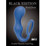 Синее эрекционное кольцо с анальной пробкой Double Pleasure Anal Plug