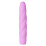 Розовый вибратор Silicone Twist - 19,7 см.