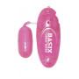 Розовое виброяичко с проводным пультом Jelly Egg