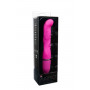 Розовый фигурный вибратор PURRFECT SILICONE DELUXE VIBE - 15 см.