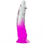 Фиолетовый фаллоимитатор без мошонки с прозрачным стволом и присоской - 15 см. (Dream Toys 21199)