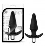 Чёрная  анальная вибропробка Luxe Discover - 12,7 см.