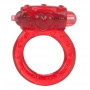 Красное эрекционное кольцо на пенис с вибрацией LOVE STUFF