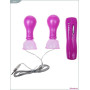 Фиолетовые помпы для сосков с вибрацией  (Eroticon 30395)