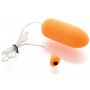 Оранжевое виброяйцо с выносным пультом-кнопкой