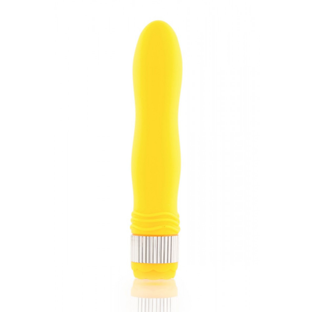 Желтый водонепроницаемый вибратор - 21,5 см. (Sexus 931006-8)