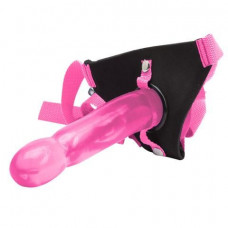 Розовый страпон Climax Strap-on Pink Ice Dong   Harness set - 17,8 см.