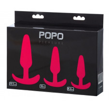 Набор из 3 розовых анальных втулок POPO Pleasure