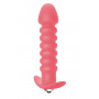 Розовая анальная пробка с вибрацией Twisted Anal Plug - 13 см. (Lola toys 5004-01lola)