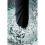 Чёрный вибратор WANAME Gulf с клиторальным отростком - 22,5 см.