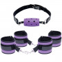 Набор Purple Pleasure Set: наручники, наножники и кляп