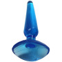 Голубая анальная пробка Butt Plug на присоске - 11 см. (Eroticon 30494-3)