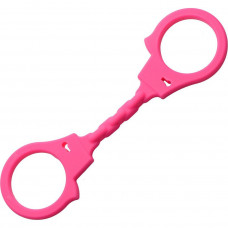 Розовые силиконовые наручники 4 Play
