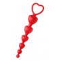 Красные анальные бусы Sweet Heart Silicone Anal Beads - 18,4 см. (XR Brands AE177)