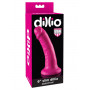 Ярко-розовый фаллоимитатор 6  Slim Dillio - 17 см.