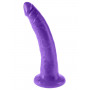 Фиолетовый фаллоимитатор 7  Slim Dillio - 19,7 см.