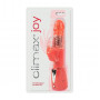 Красный вибромассажер Climax Joy 3X Multi-Purpose Rabbit Vibe - 23,5 см.