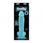 Голубой фаллоимитатор, светящийся в темноте, Firefly 8  Pleasure Dildo - 23,6 см.