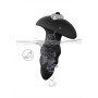 Чёрная анальная втулка S-HANDE Lovearrow с вибрацией - 10 см.
