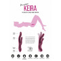 Розовый вибратор Keira с клиторальным отростком - 21,3 см.