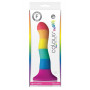 Радужный волнистый фаллоимитатор Colours Pride Edition 6  Wave Dildo - 19 см.
