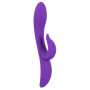 Фиолетовый вибратор с клиторальным отростком Pure Lilac Vibes - 21,8 см.