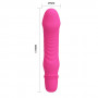 Розовый вибратор Stev - 13,5 см. (Baile BI-014510-2)
