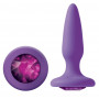 Фиолетовая анальная пробка с фиолетовым кристаллом Glams Mini Pink Gem - 8,4 см. (NS Novelties NSN-0510-75)