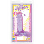 Гелевый рельефный фаллоимитатор фиалкового цвета Crystal Jellies - 15 см.