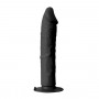 Чёрный вибратор-реалистик PURRFECT SILICONE ONE TOUCH - 22,5 см. (Dream Toys 21256)