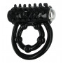 Чёрное эрекционное кольцо Trinity X с подхватом мошонки (XR Brands RM389-Black)