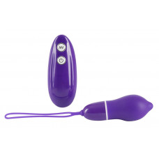 Фиолетовое удлинённое виброяйцо с дистанционным управлением