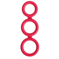 Красное тройное эрекционное кольцо Triad Cock Ring