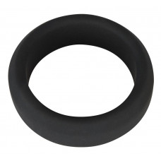 Чёрное эрекционное кольцо из силикона