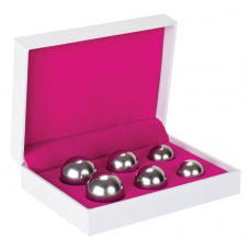 Набор из 6 серебристых вагинальных шариков Ben Wa Balls Set 
